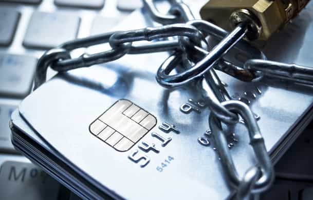 Credit Cards with lock over them